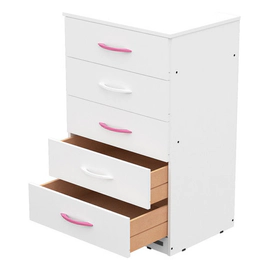 Chifonier Cajonera Blanca 5 Cajones Mosconi Blanco