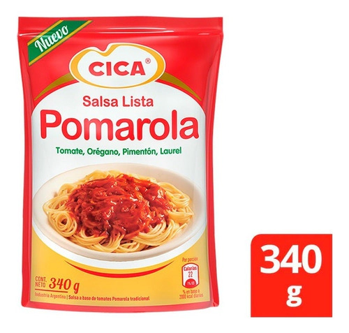 Salsa Lista Cica Sabor Pomarola X 340 Gr
