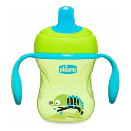Vaso Training Cup 6m+ Chicco Antiderrames Color Verde