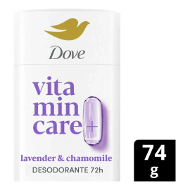 Desodorante Dove Vitamin Care+ Lavender & Chamomile en Barra 74 g