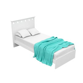 Cama 1 Plaza Blanca Infantil Serie 5 Mosconi