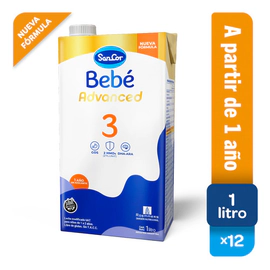 Sancor Bebe 3 Advanced 1 Litro X 12 Un