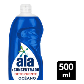 Detergente Líquido Ala + Concentrado Océano 500 Ml Botella