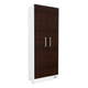 Escobero Organizador De Limpieza 1,80m 2puertas Blanco/choco