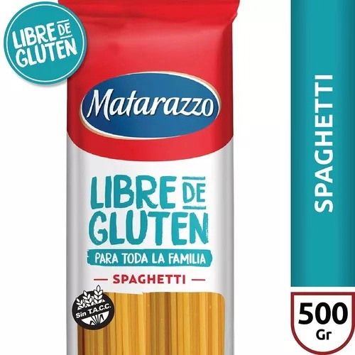 Fideos Matarazzo Libre De Gluten Spaghetti Hierro 500 Gr