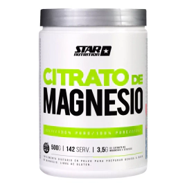 Citrato De Magnesio Star Nutrition Polvo 500gr Sabor Sin Sabor