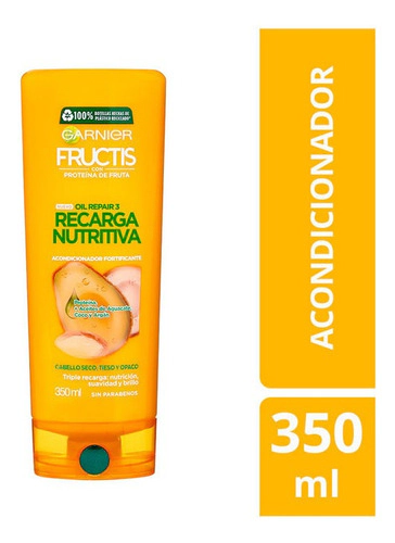 Acondicionador Garnier Fructis Recarga Nutritiva 350 Ml