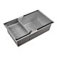 PEIRANO BACHA DE COCINA DE ACERO INOXIDABLE BRUSHED NICKEL