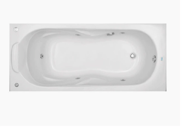 Bañera acrílica con hidromasaje, sistema y mando digital Air