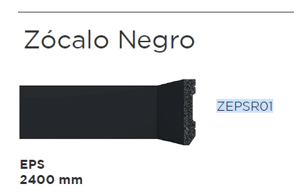 ZOCALO MOLDUMET 70X13 MM 2400 MM