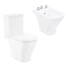 COMBO ROCA INODORO GAP LARGO RIM+MOCHILA+TAPA SOFT C+ BID 3A