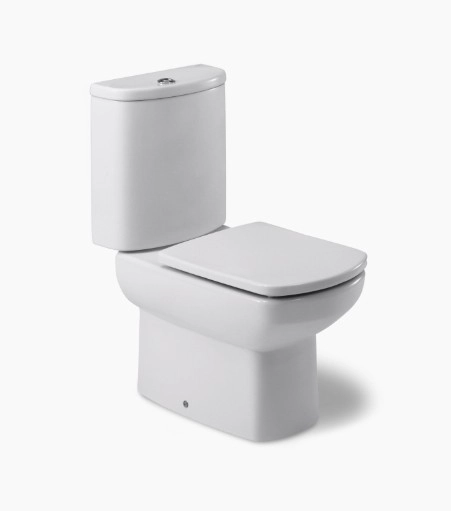 COMBO ROCA INODORO DAMA SENSO LARGO+MOCHILA+TAPA SOFT CLOSE