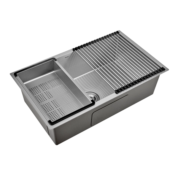 PEIRANO BACHA DE COCINA DE ACERO INOXIDABLE BRUSHED NICKEL