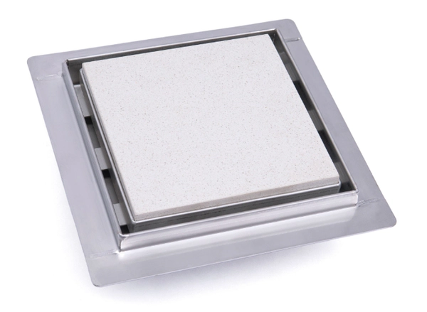 IDEAL DESAGÜE CUADRADO ACERO INOX 10CM X 10CM