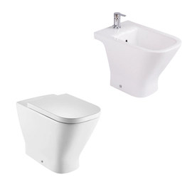 COMBO ROCA INODORO GAP CORTO CON TAPA SOFT CLOSE + BIDET 1 A