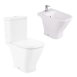 COMBO ROCA INODORO GAP LARGO RIM+MOCHILA+TAPA SOFT C+ BID 1A