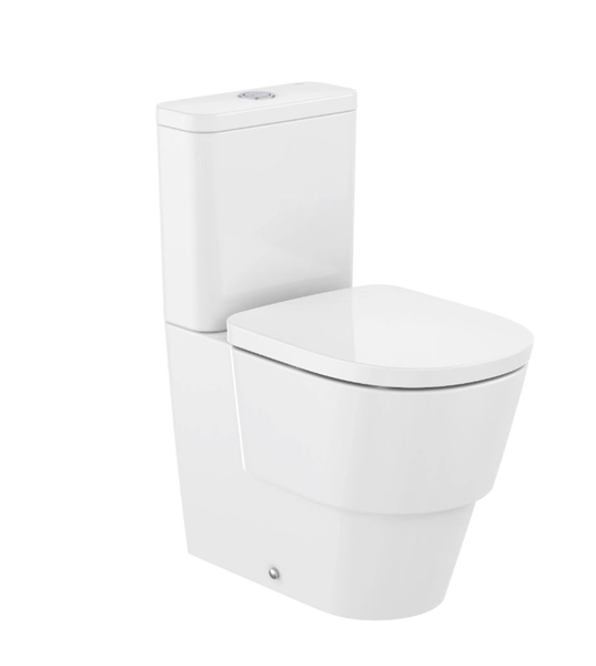 COMBO ROCA INODORO TURA LARGO RIM+MOCHILA+TAPA SOFT CLOSE