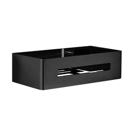 Estante Organizador De Ducha Rectangular Negro Mate 25x12x7