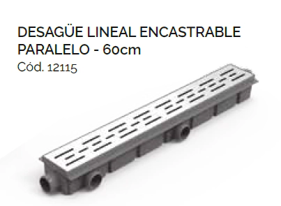 IDEAL DESAGUE LINEAL ENCASTRABLE PARALELO 60 CM