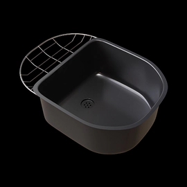 JOHNSON PILETA ACCESORIA LUXOR ABS NEGRO CON ARO DE APOYO