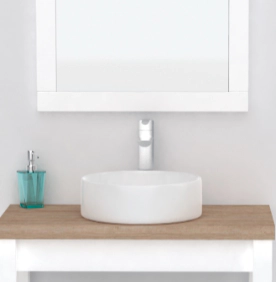 ESPEJO DE PARED OAK 60 BLANCO 60 X 70