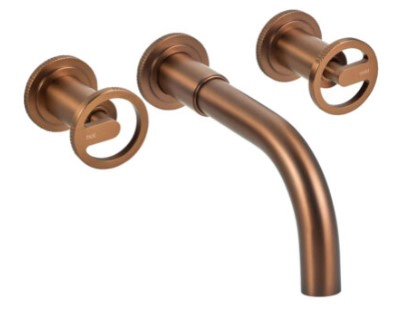 GRIFERIA DE LAVATORIO DE PARED PULSE DARK GOLD PEIRANO