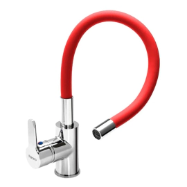 Grifería De Cocina Colors Rojo Monocomando De Mesada