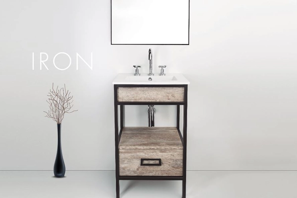 COMBO VANITORY IRON 50 ROBLE VINTAGE HIERRO + MESADA 1AG(PI)