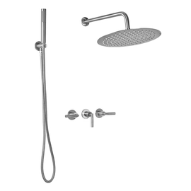 DUCHA DE EMBUTIR C/TRANSF Y DUCHADOR BEAT NICKEL PEIRANO