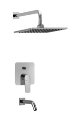 DUCHA EMBUTIR C/TRANSF CROMO WAVE PEIRANO