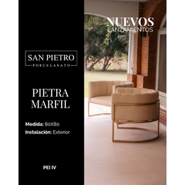 SAN PIETRO PORC. PIETRA GRIS 80X80 SATINADO