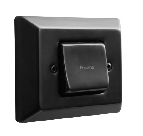 PEIRANO LÍNEA TECNO - VÁLVULA PARA INODORO TEMPORIZADA BLACK