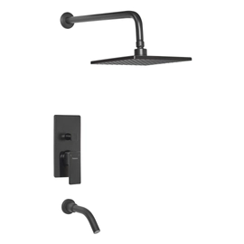 Grifería De Ducha Soria Black Monocomando Con Transferencia