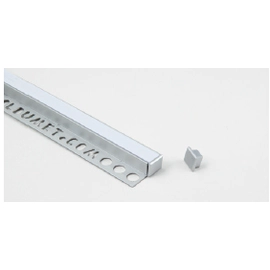 PERFIL OMEGA LED LIGHT PLATEADO MATE 2.5cm 10x10