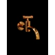 ROBINET BRONX MONOGRIFO DE PARED ORO