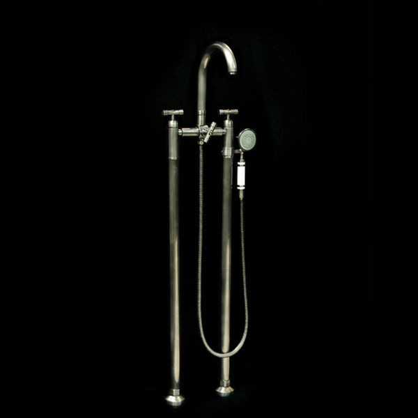 ROBINET BRONX PEDESTAL DE BAÑERA CON TRANSF NIQUEL MATE