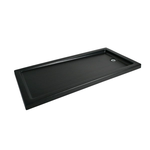 FERRUM NIZA - KHIOS RECEPT. RECT. NEGRO SAT 150X75CM ACRIL.