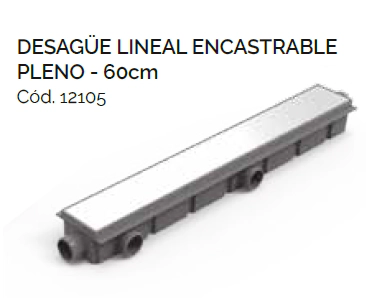 IDEAL DESAGUE LINEAL ENCASTRABLE PLENO 60 CM
