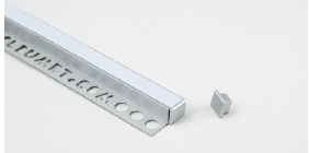 PERFIL OMEGA LED LIGHT PLATEADO MATE 2.5cm 10x10
