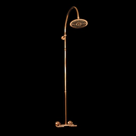 ROBINET BRONX DUCHA S/TR 2 LLAVES Y LLUVIA EXT NEGRO MATE