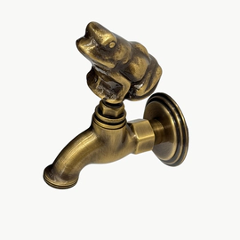 Grifería De Jardín Bronce Viejo Canilla Sapo