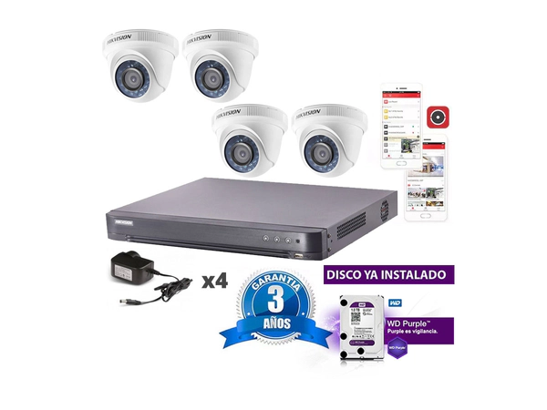 Kit Turbo 7208hqhi + 4 56d0t + Disco + Fuentes