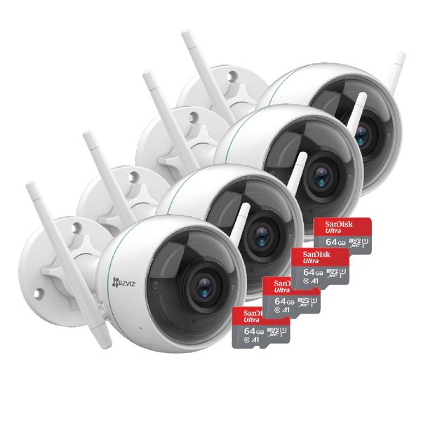 Kit Ezviz C3N x4u + 64GB 4u