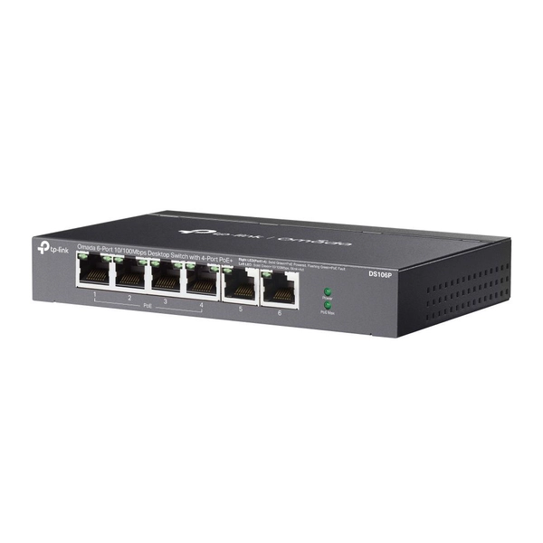 Switches - TP-Link - DS106P - 6 puertos Gigabit - Alimentación PoE