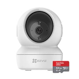 Kit - Cámara Domo PT WiFi Interior - C6N - Ezviz - Full HD + 64GB