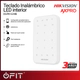 Teclado Inalámbrico Retroiluminado Hikvision DS-PK1-E-WB con LED