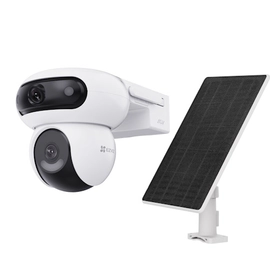 Kit Panel Solar + Camara Domo PT - Doble Lente 2K Doble Rotacion - HB90 - Ezviz