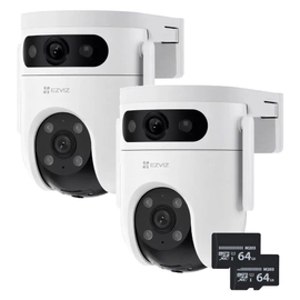 Kit x2 Cámara de Seguridad 2K - EZVIZ - H9C - Domo PTZ - WiFi + Memoria 64GB