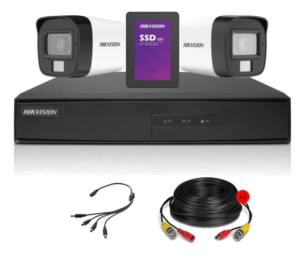 KIT 4CH + 2 Bullets 2MP Audio + 1TB + Cable BNC