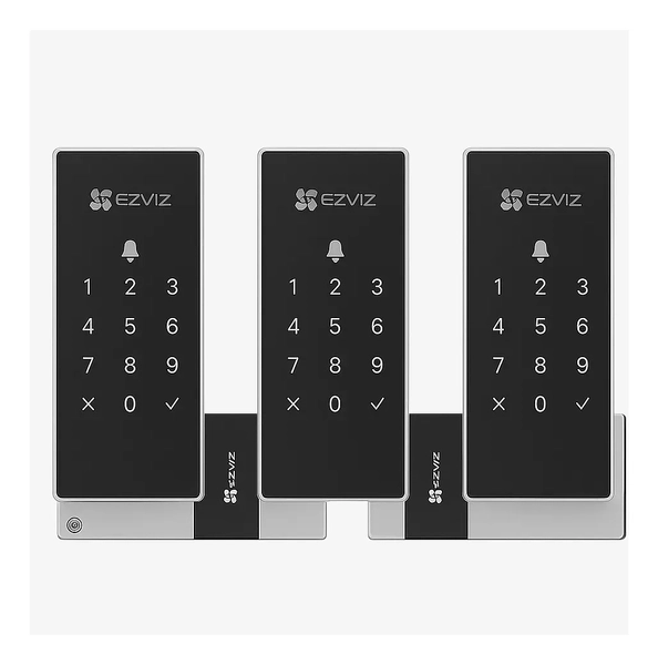 Kit x3 Cerraduras Ezviz - DL03-PRO - WiFI - Teclado - Codigo - Huella